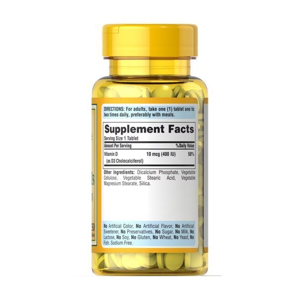 Vitamin D3 10 mcg (400 IU) - 100 tabs 2023-10-2466 фото
