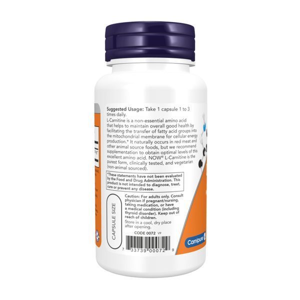 L-Carnitine 500mg - 180 caps 2023-10-4515 фото