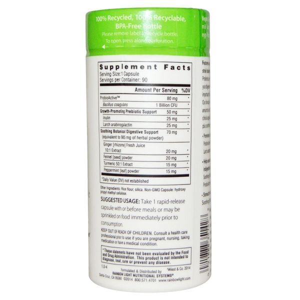 Rainbow Light, ProbioActive, формула на основе продуктов питания, 90 капсул быстрого высвобождения RLT-35142 фото
