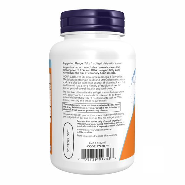 Cod Liver Oil 1000mg - 90 sgels 2022-10-0064 фото