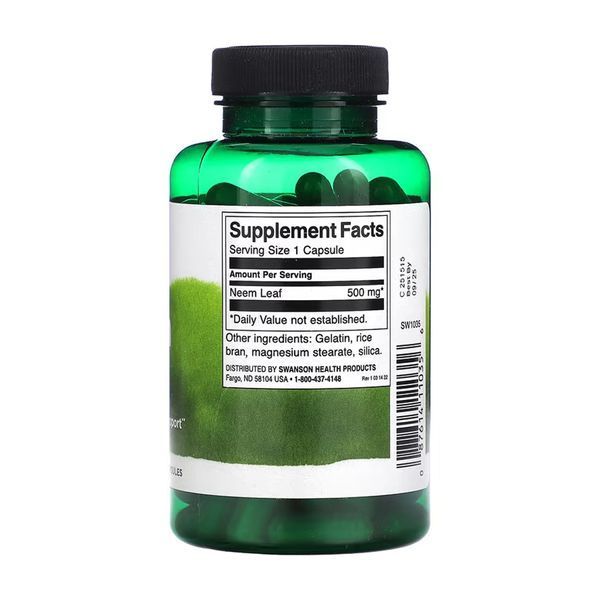 Neem Leaf 500 mg - 100 caps 2023-10-6663 фото