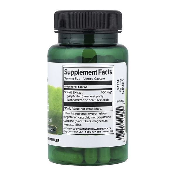 Shilajit Extract Standardized 400 mg - 60 vcaps 2023-10-7889 фото