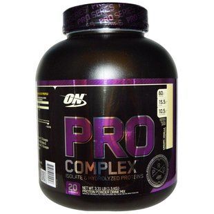 Optimum Nutrition, Pro Complex, изолят и гидролизованные белки, сливочная ваниль, 3,35 фунта (1,52 кг) OPN-05195 фото