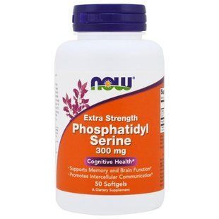 Now Foods, Extra Strength Phosphatidyl Serine, 300 mg, 50 Softgels NOW-02392 фото