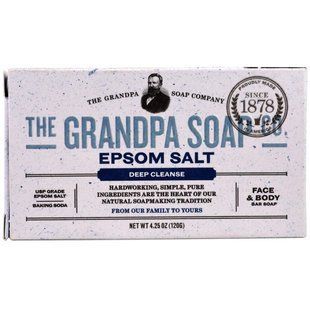 Grandpas, Кусковое мыло для лица и для тела, глубоко очищает, с английской солью, 4,25 унции (120г) GDP-00808 фото