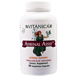 Vitanica, Adrenal Assist, засіб для профілактики захворювань надниркових залоз, 90 капсул вегетаріанських VTN-02294 фото