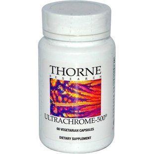 Thorne Research, UltraChrome-500, 60 капсул в растительной оболочке THR-27602 фото