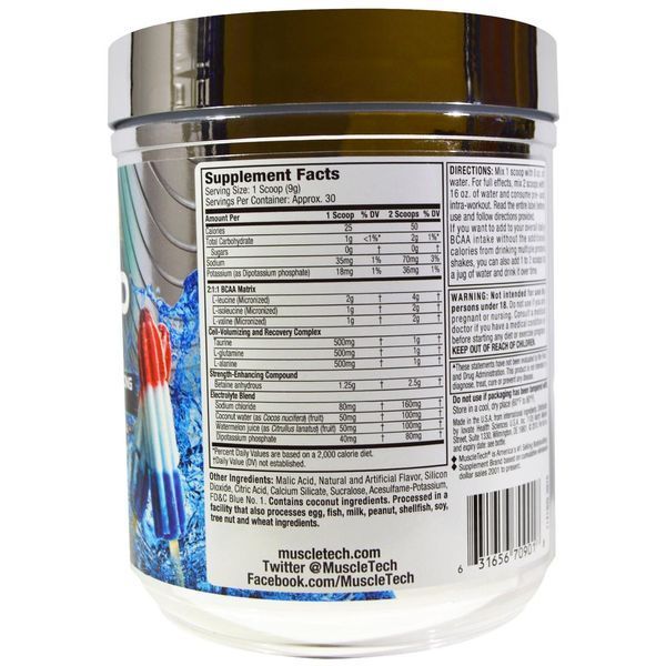 Muscletech, Amino Build Next Gen Energized, Icy Rocket Freeze, 276 г (9,73 унций) MSC-70901 фото