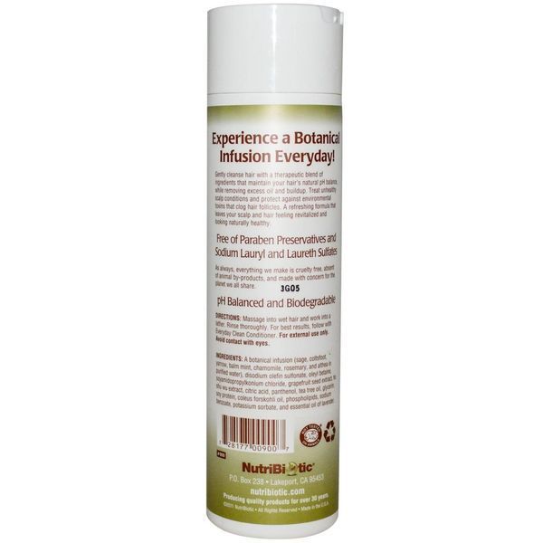 NutriBiotic, Шампунь Everyday Clean, на растительной основе, 10 жидких унций (296 мл) NBC-00900 фото