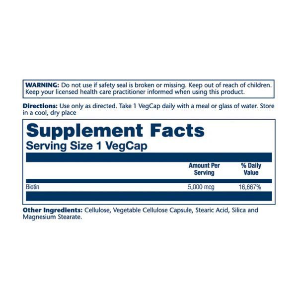 Biotin Timed-Release 5000mcg - 60 vcaps 2023-10-3023 фото