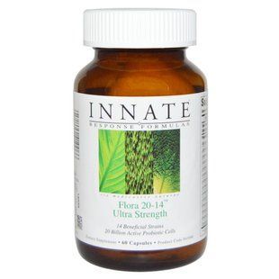 Innate Response Formulas, Ультра интенсивный пробиотик Флора 20-14, 60 капсул INN-41006 фото