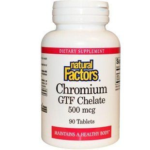 Natural Factors, Chromium GTF Chelate, 500 мкг, 90 таблеток NFS-01630 фото