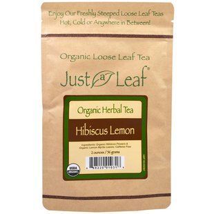 Just a Leaf Organic Tea, Hibiscus Lemon, Loose Leaf Tea, Warm Citrus Flavor, 100% Pure, No GMOs, 2 oz (56 g) JAL-01031 фото