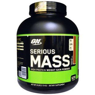 Optimum Nutrition, Serious Mass, высокопротеиновая добавка для наращивания веса, шоколад, арахисовое масло, 6 фунтов (2,72 кг) OPN-05143 фото