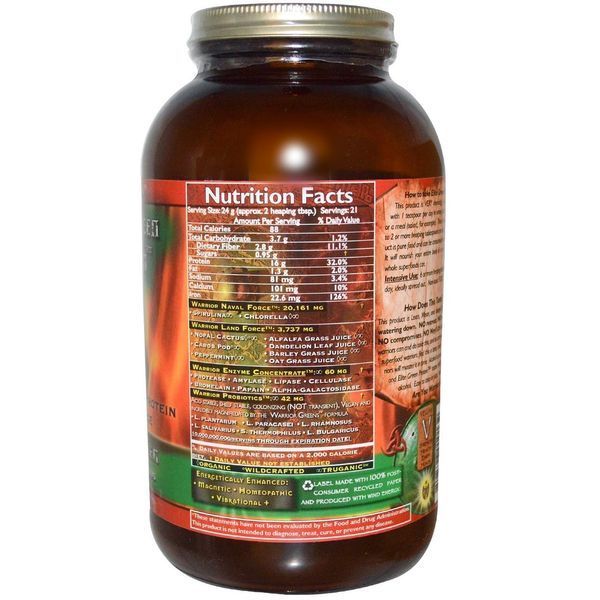 Warrior Force Nutritionals, Элитный зеленый белок, холодный зеленый, 500 г (17,65 унций) WFC-01013 фото