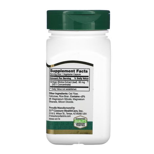 Ginkgo Biloba Extract - 60 vcaps 100-70-0455094-20 фото