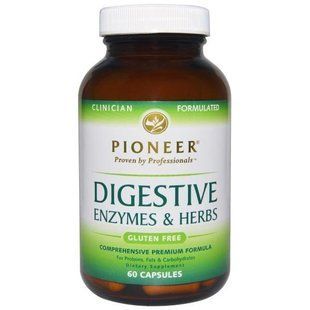Pioneer Nutritional Formulas, Пищеварительные ферменты и травы, 60 капсул PIO-00023 фото