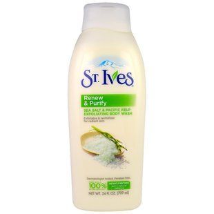 St. Ives, Renew & Purify, Sea Salt & Pacific Kelp Exfoliating Body Wash. 24 fl oz (709 ml) IVE-40146 фото