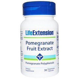 Life Extension, Капсули з екстрактом граната, 30 капсул на рослинній основі LEX-95603 фото