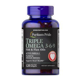 Triple Omega 3-6-9 Fish & Flax Oils - 120 softgels 2023-10-7007 фото