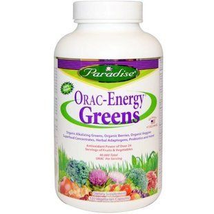 Paradise Herbs, Зеленая пища Энергия ORAC, 120 капсул на растительной основе PAR-77803 фото