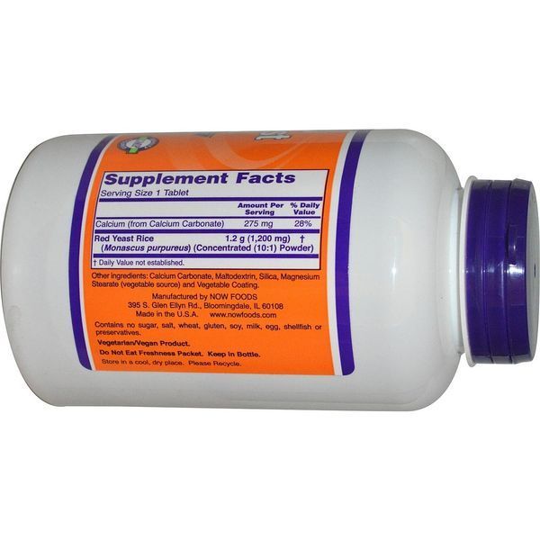 Now Foods, Красный дрожжевой рис, 1200 мг, 120 таблеток NOW-03503 фото