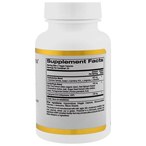California Gold Nutrition, Targeted Support, Cardio 101, 60 растительных капсул CGN-01039 фото