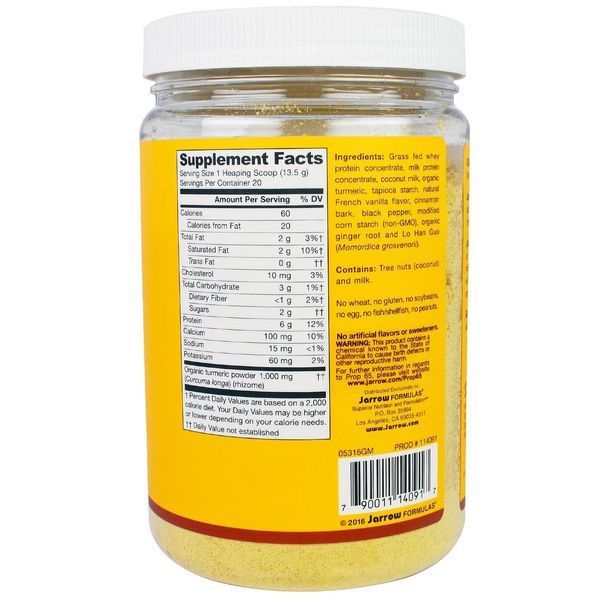 Jarrow Formulas, Золотое Молоко с Куркумой, 9,5 унций (270 г) JRW-14091 фото