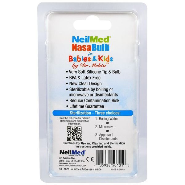 NeilMed, Nasa Bulb, аспиратор для носа, для детей, 1.69 унции(50 мл) NMD-50101 фото
