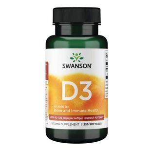 Vitamin D3 Highest Potency 5,000 IU (125 mcg) - 250 sgels (Повреждена этикетка) 2023-10-8011 фото