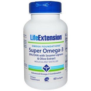 Life Extension, Омега-заряд, суперомега-3, 60 желатинових капсул LEX-19836 фото