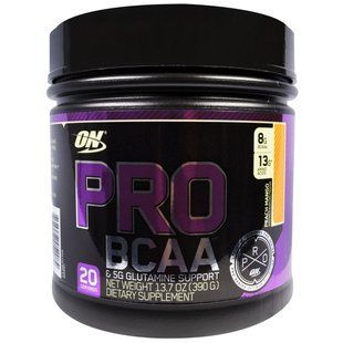 Optimum Nutrition, PRO BCAA & глутамин, персик и манго, 13.7 унц. (390 г) OPN-05208 фото