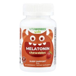 VitaWorks Kids Melatonin 1 mg - 120 chewables 2023-10-7246 фото