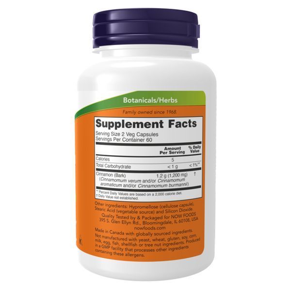 Cinnamon Bark 600mg - 120 vcaps 2022-10-2639 фото
