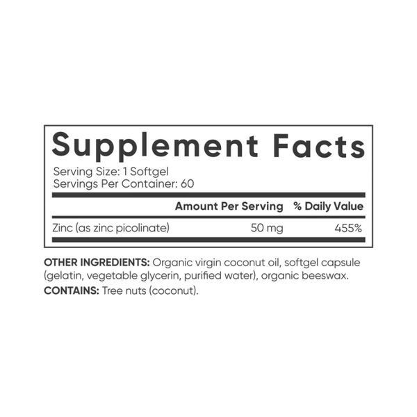 Zinc Picolinate 30mg - 90 softgels (До 05.26) 2024-11-0054 фото