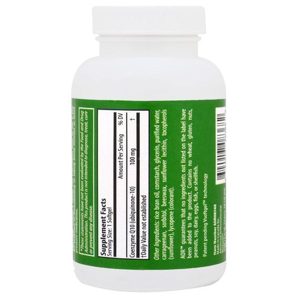 Advanced Orthomolecular Research AOR, Co-Q10, 60 Softgels AOR-08368 фото