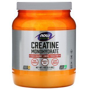 Now Foods, Спорт, купити креатин моногідрат, 100% чистий порошок, 2,2 фунта (1 кг) NOW-02032 фото