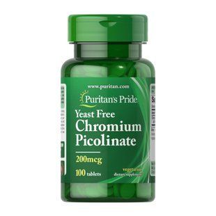 Chromium Picolinate 200 mcg Yeast Free - 100 tabs 2023-10-2476 фото