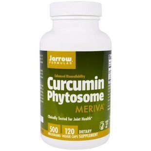 Jarrow Formulas, Meriva, фитосомы куркумина, 500 мг, 120 капсул в растительной оболочке JRW-14093 фото