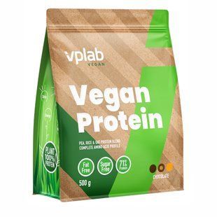 Vegan Protein - 500g Chocolate (Повреждена упаковка) 2024-11-0182 фото
