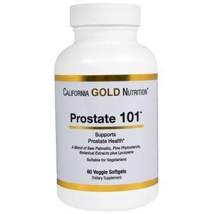 California Gold Nutrition, Targeted Support, Prostate 101, 60 растительных желатиновых капсул CGN-01042 фото