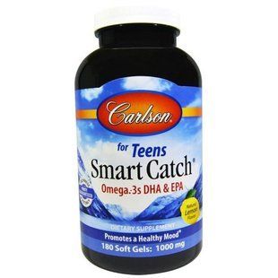 Carlson Labs, Smart Catch, натуральный вкус лимона, 180 желатиновых капсул CAR-01612 фото