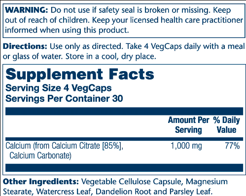 Calcium Citrate 1000mg - 120 vcaps (Повреждена банка) 2024-11-0234 фото