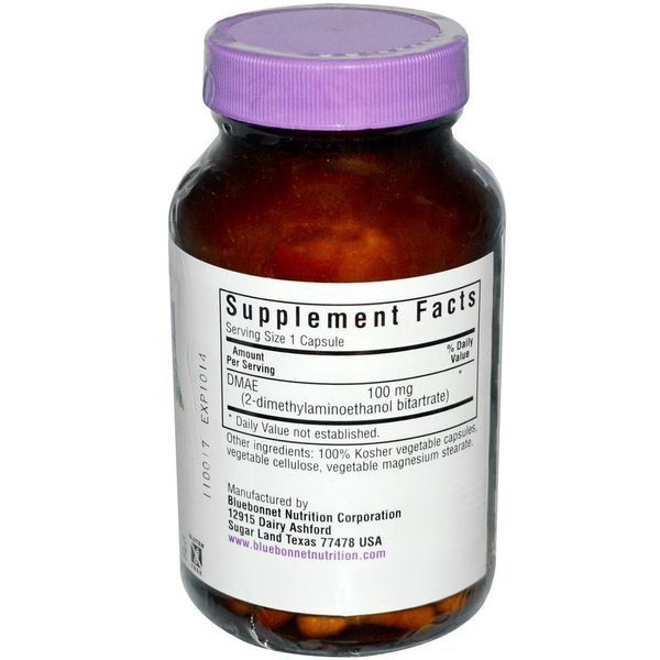 Bluebonnet Nutrition, ДМАЕ (диметиламіноетанол) 100 овочевих капсул BLB-01090 фото