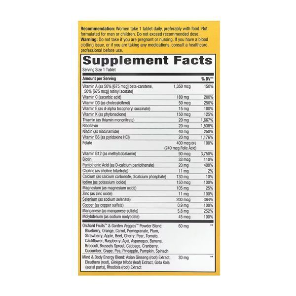 Once Daily Women 50+ Ultra Multivitamin- 60 tabs 2022-10-1061 фото