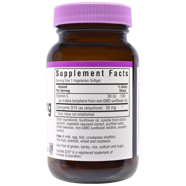 Bluebonnet Nutrition, Коензим Q10, 30 мг, 90 капсул вегетаріанських BLB-00802 фото